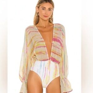 HEMANT & NANDITA Multicolor Striped Bodysuit